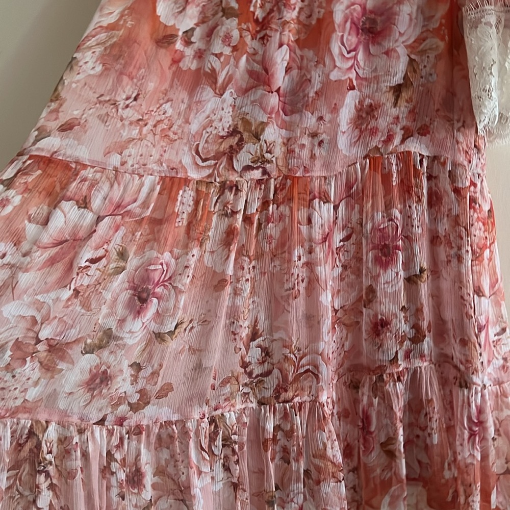 NWT Johnny Was Yours Truly Silk Floral Mini Dress Size M 2PC - Picture 8 of 15